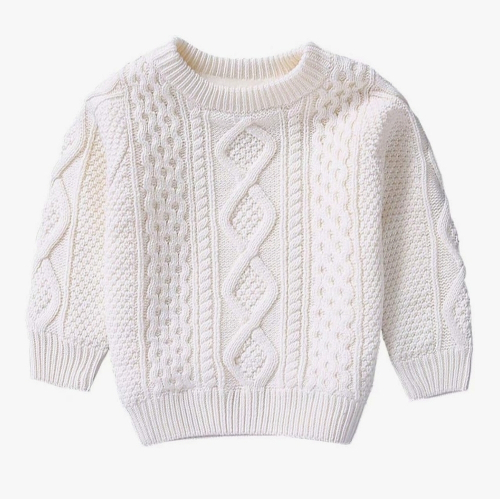 Kid's Long Sleeve Crew Neck Chunky Warm Pullover size 9